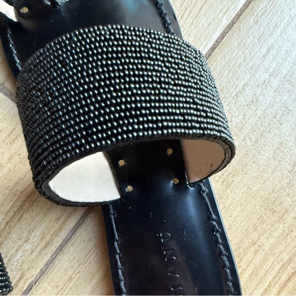 NEW Amanu Embellished Black Sandals - Picture 5 of 7